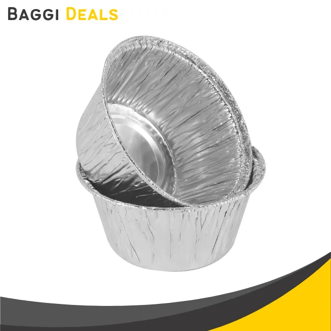 Disposable Aluminum Liner Cups For Pudding, Cake, Muffin