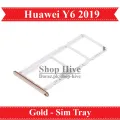 Huawei Y6 2019 SIM Tray Sim Jacket Sim Slot Sim Door For Y6 2019 - Gold. 