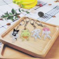 Sanrio Acrylic Anime Hello Kitty Kuromi Mymelody Cinnamoroll Kawaii Muscle Fitness Bag Pendant Student Bag Funny Keychain. 