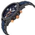 Fossil Blue Dial Two-Tone Stainless Steel Chronograph Watch For Men JR1494. 