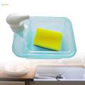 Soap Dispenser and Scrubber Holder Convenient Kitchen Soap Dispenser for Bar. 
