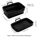 Silicone Air Fryer Liners for Ninja Dual Air Fryer AF400UK & Tower T17088, Foldable Silicone Air Fryer Basket Inserts. 