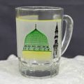 glass with Makkah Madina print. 