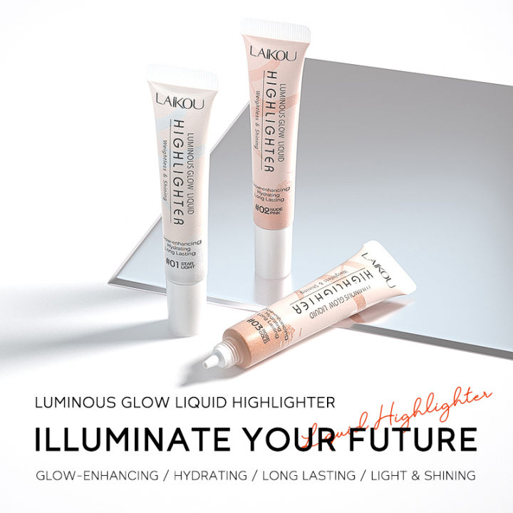 LAIKOU Luminous Glow Liquid Highlighter Waterproof Long-lasting Brigthen For Face Neckbone 8g