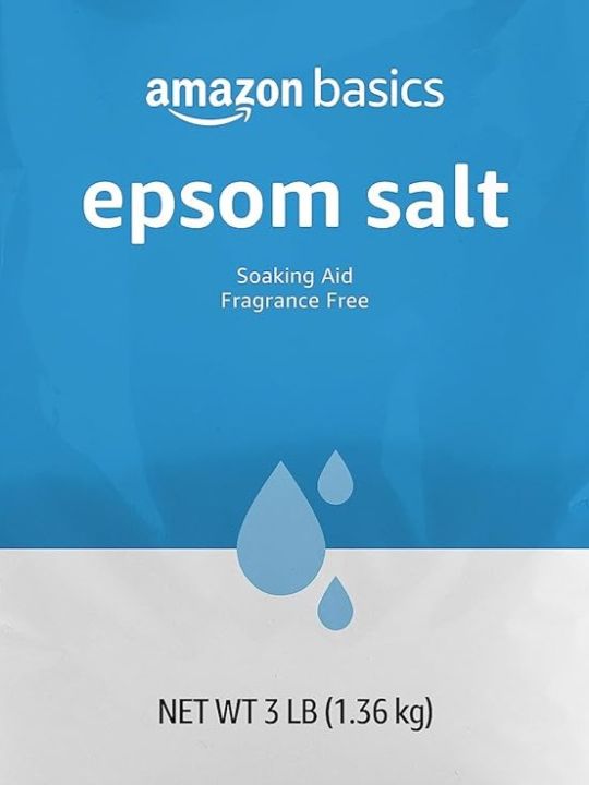 Amazon Basics Epsom Salt Soak, Magnesium Sulfate USP, 1kg, 1-Pack