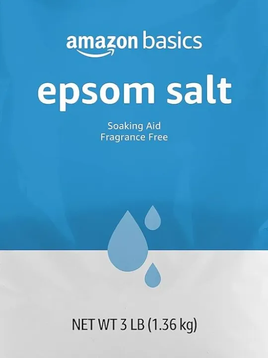 Amazon Basics Epsom Salt Soak, Magnesium Sulfate USP, 1kg, 1-Pack