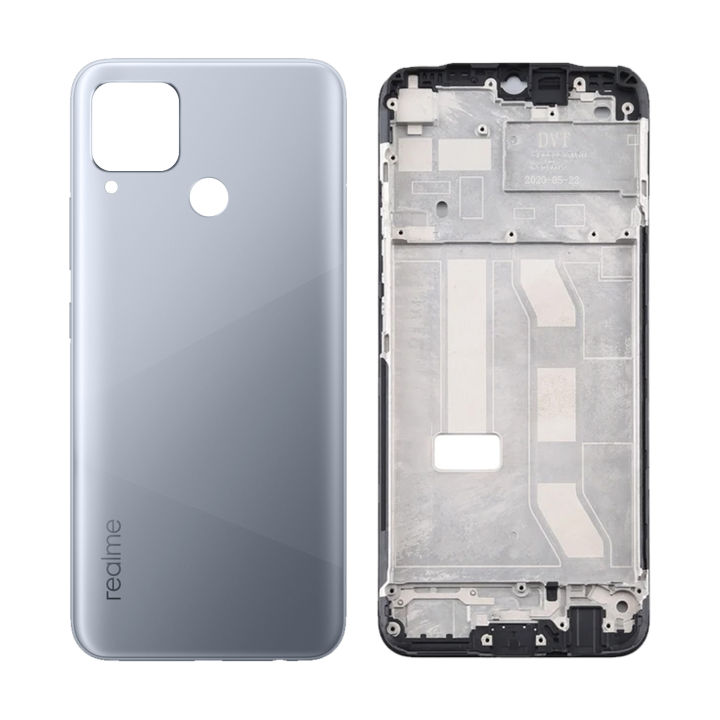 Realme C15 Rear Complete Body Casing Housing Replacement For Realme C15 - Silver