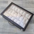 24 Slots and 18 Slots High Quality PU Rexine Leather Fabric Watch Display Storage Box Smart Watch Storage Case. 
