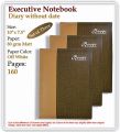 Set of three Executive Notebook Diary Size (10" x 7.5") without date. 