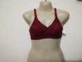 Premium Quality Cotton Maroon Bra With Imported Material Non Padded for Girls Wire Bras Single Color Brazier Underwear Blouse Undergarments for Women for Girls. 
