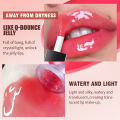 QIBEST New Crystal Lip Gloss Jelly Lip Oil Gloss Plump Makeup Moisturizing Clear Lip Gloss Oil Tinted Lip Plumper Lips Care. 