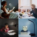 Led Clip Reading Book Light-Raniaco Daylight 12 LEDs USB Rechargeable Reading Lamp-3 Brightness,Touch Switch Bedside Book Light with Good Eye Protection Brightness. 