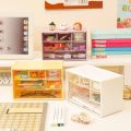 Space-Saving 6-Grid Mini Drawer Box for Desktop Storage. 