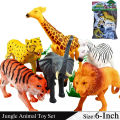 Wild Animal Jungle Zoo Toy Set - Large Size 15cm / 6 Inch. 