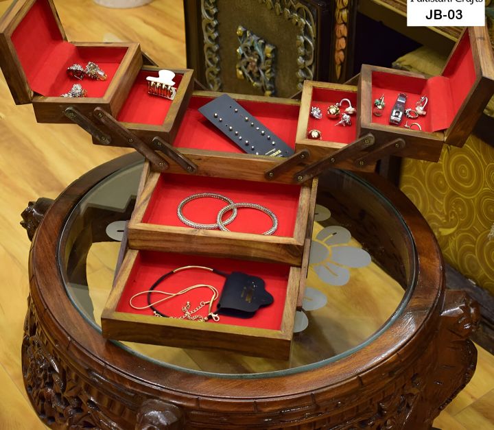 Singar Wooden Jewelry Box Keepsake Organizer for Girls Singar