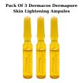 Pack Of 3 Dermacos Dermapure Skin Lightening Ampules Best Quality Product Best Serum For Skin Lightening. 