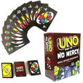 Mattel Games UNO NO MERCY Card Game for Family Night Featuring Tv Show Themed Graphics and a Special Rule for 2-10 Players. 