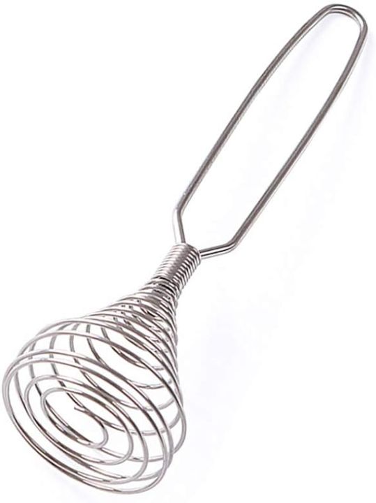Steal Spring Egg | Stainless Steal Spring Egg Whisk Handheld |Egg Beater Elastic Spiral Cooking Tool|Spring Coil Wire Whisk Hand Mixer