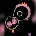Baby Girl Hair band 4 In 1 Set - Headband Hairpins Beads Necklace and bracelet Baby Girl Jewellery Set Baby Girl Accessories. 