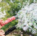 8-Hole Bubble Gun Machine - Massive Bubble Gattler Toy gun With Bubble liquid for Kids - Automatic Electric Bubble Maker Machine glue Gun - Assorted Random Color. 
