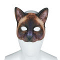 Cat Mask Halloween Half Face Lifelike Cat Mask Party Playing Costume Props Animal Party Mask Unisex. 