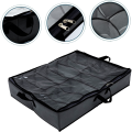 Under Bed Shoe Organizer Bag Hard Solid Fabric with Clear Plastic Zip Cover Store up to 12 Pairs of Shoes 1 Pcs. 