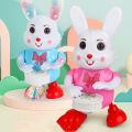 Rabbit Dancing and Singing Electronic Bunny Playing Drum with LED Lights Perfect Musical Animal Toy Dancing Rabbit with Music Flashing Lights Dancing Toys for Kids. 
