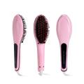 Fast hair straightener brush - Electric Hair Styling Straightener- Pink. 