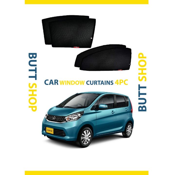NISSAN DAYZ SUN SHADE / WINDOW CURTAINS (DARK) BLACK 4PCS