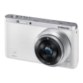 Samsung NX Mini 20.5MP CMOS Smart WiFi & NFC Mirrorless Digital Camera with 9mm Lens and 3 Flip Up LCD Touch Screen (White). 