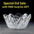 Floral Shap Glass Bowl (Small)/Elegant Floral Shaped Serving Bowl. 