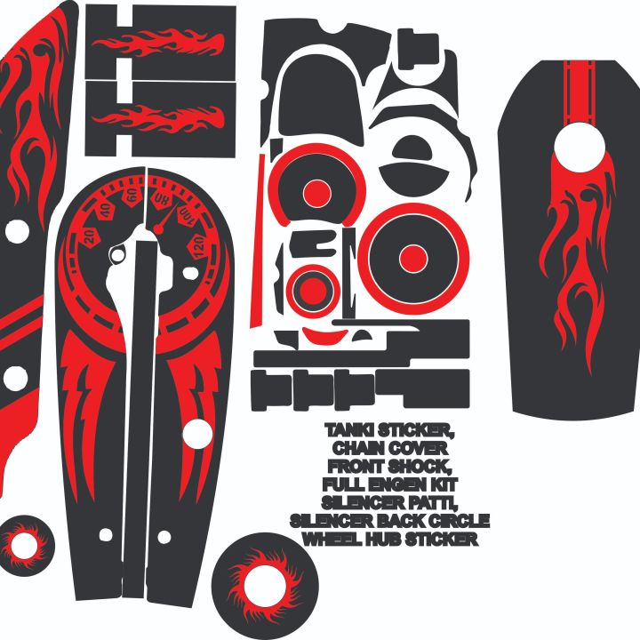 honda%20125%20cc%20full%20bike%20protection%20stickers%20in%20matt%20black%20multicolor%20with%20wheel%20hub%20sticker%20-%20Image%204