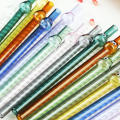 High Borosilicate Glass Borosilicate Heat Resistant Straws Good Light Transmission 9 Colors Big Eye Glass Straw Transparent. 