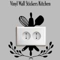Switch Board Kitchen Stickers Wall Decal, Wall Art Stickers, Decoration for Living Room, Vinyl Sticker. 