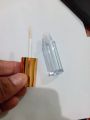 10 pcs 3.1 inch long 10ml Empty Plastic Lip Gloss Tubes with Wand Makeup Containers Bottle Golden Top for Lipstick 10ml Lipgloss. 