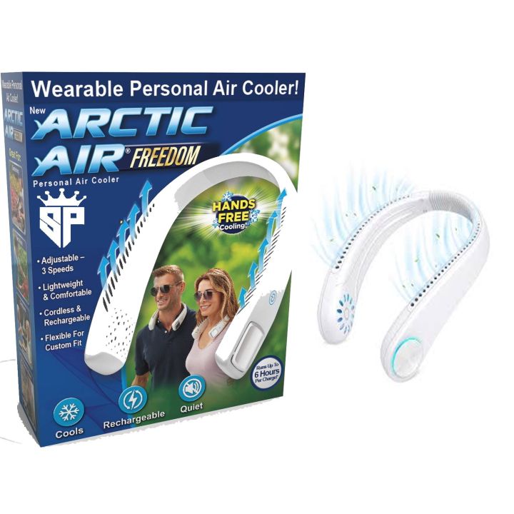 Portable 3 Speed Neck Fan - Hands Free Bladeless Rechargeable Arctic Air Neck Fan - 360° Cooling Personal Portable Neck Fan - High-Quality and Beautiful design Neck Fan - Summer Fan for Outdoor Sports Home Office Travel