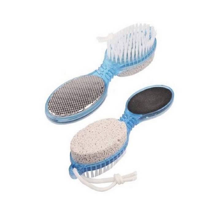4-In-1 Multi Use Pedicure Paddle Brush (Cleanse, Scrub, File And Buff)