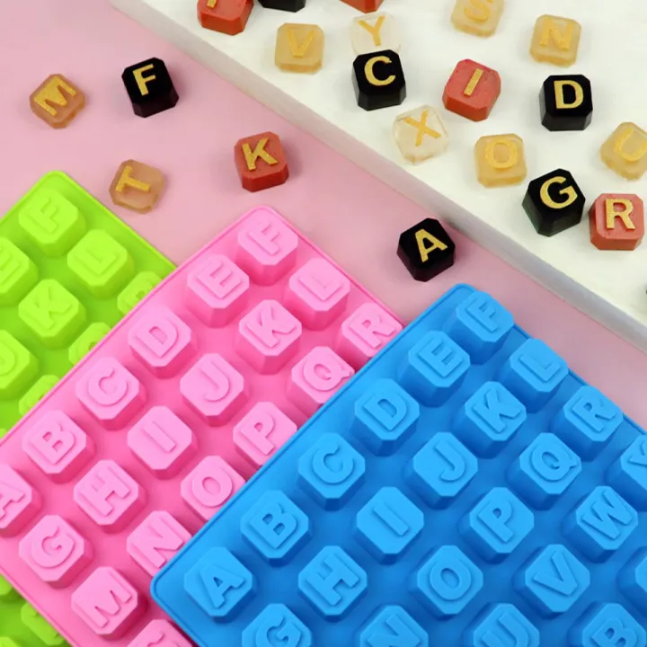 Silicone Alphabet Numeric Symbol Mold 48 Letters Chocolate Mold | Daraz.pk