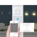 WiFi Smart Touch Light Switch Panel 4 Gang | No Neutral Wire Required | Glass Panel | App & Voice Control with Alexa & Google Assistant | Remote & Timer Function | Smartlife/Tuya Compatible | Modern Design for Home Automation. 