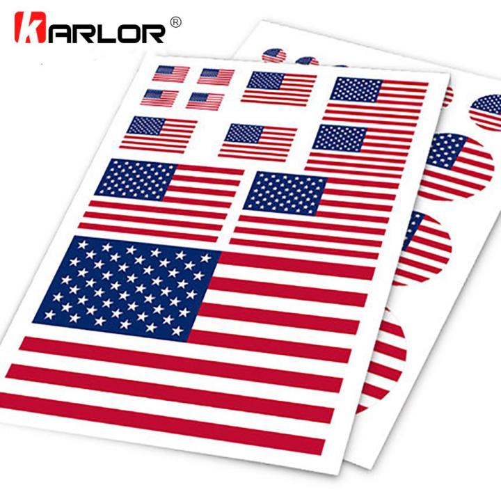 【Universal Car Parts Store】USA Flag United States US Ho Car Motorcycle Decal Set Sticker Off Ipad Notebook Laptop Handy Car Styling