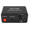 ZOROOM AU-10X NE5532 Audio Signal Preamplifier Headphone Pre AMP Board Gain 20Db RCA 3.5MM Volume Control Tone DC 12V. 
