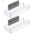 Storage Rack with Removable Shelf Stylish Durable Floating Shelves for Bathroom Bedroom Kitchen Easy to Install Clean Black Metal Frame Perfect Storage Solution Rust-proof Bathroom Storage Boxes. 