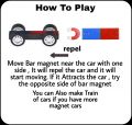 2 Sets Magnet Moving Toy Car Repulsive Magnetic Moving Car Magnetic Moving Car Toy Funny Learning Education Physics Experiment Toy With Bar Magnet. 