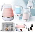 Fast Water Boiling Portable Kettle Travel Kettle Foods Boils Quickly Silicone Small Collapsible Foldable Electric Sports Bottles. 