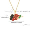 New Afghanistan Map Flag Pendant Necklace Stainless Steel For Women Men Gold Silver Color Charm Fashion Afghan Jewelry Gifts. 