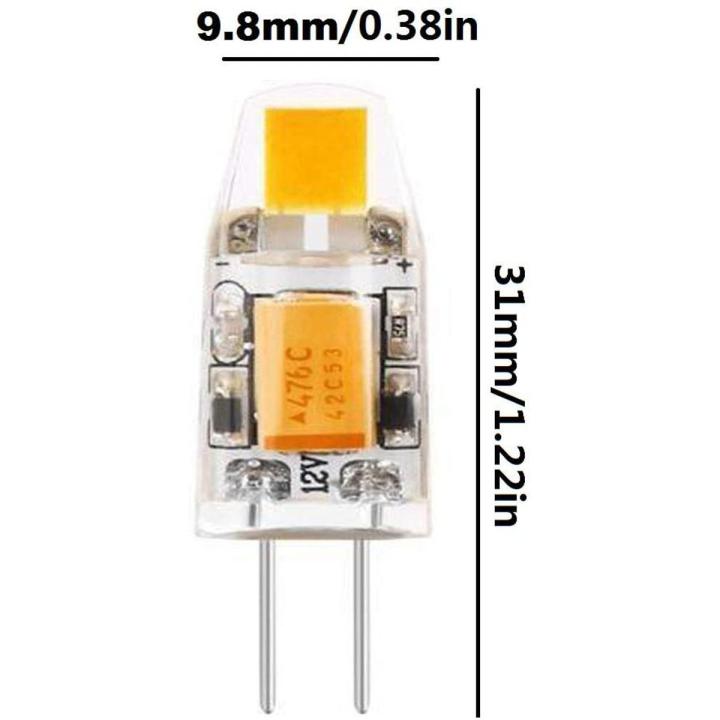 Lighting G4 LED Bulb 1W 12V LED Light Bulb T3 10W Halogen Replacement Bulb G4 Bi-Pin Base Warm White 3000k No Flicker for Landscape Lighting,10 Pack