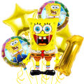 Sponge-Bob Foil Balloons Kidsroom Decoration Boys Faovr Girl S Aerated Toy Birthday Party Decor Baby Shower Party Supplies. 