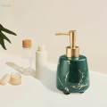 Bathroom Counter Ceramic Liquid Soap Dispenser 260ml Pump Bottle Refillable for Women and Men. 