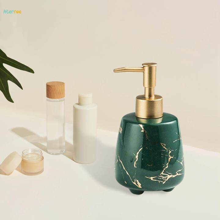 Bathroom%20Counter%20Ceramic%20Liquid%20Soap%20Dispenser%20260ml%20Pump%20Bottle%20Refillable%20for%20Women%20and%20Men%20-%20Image%205