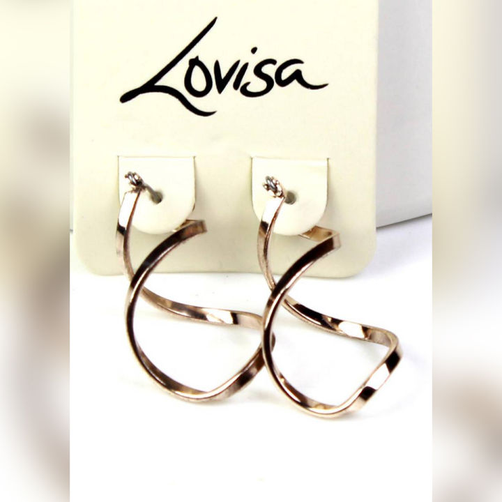 Lovisa Figer 8 Twist Drop Earring Fashion Jewelry For Girls, Women, Her - High Quality